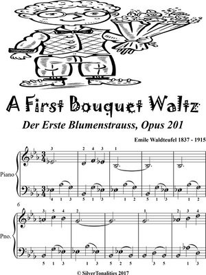 cover image of A First Bouquet Waltz Opus 201 Easiest Piano Sheet Music Tadpole Edition